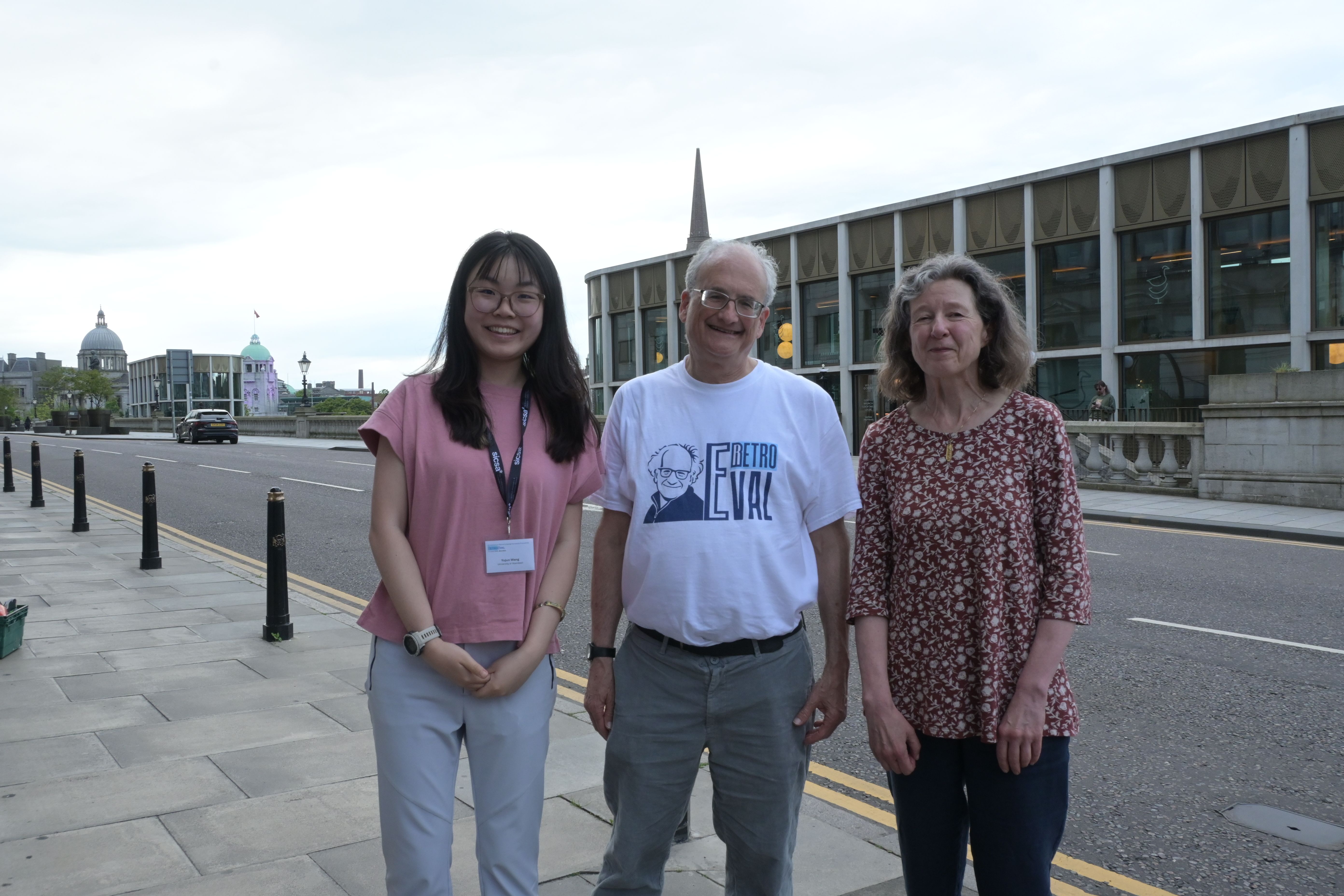 Ehud Reiter with Sandra Williams (first PhD student) and Yujun Wang (last PhD student)